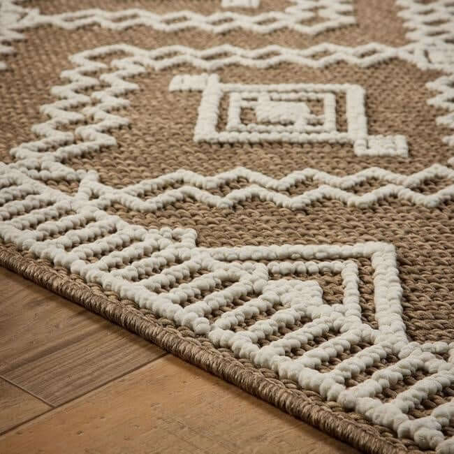 Rustic Rug Diamond Design - Bargainia.com - 5026134639072 - ATLASD_COFFEE_120X170
