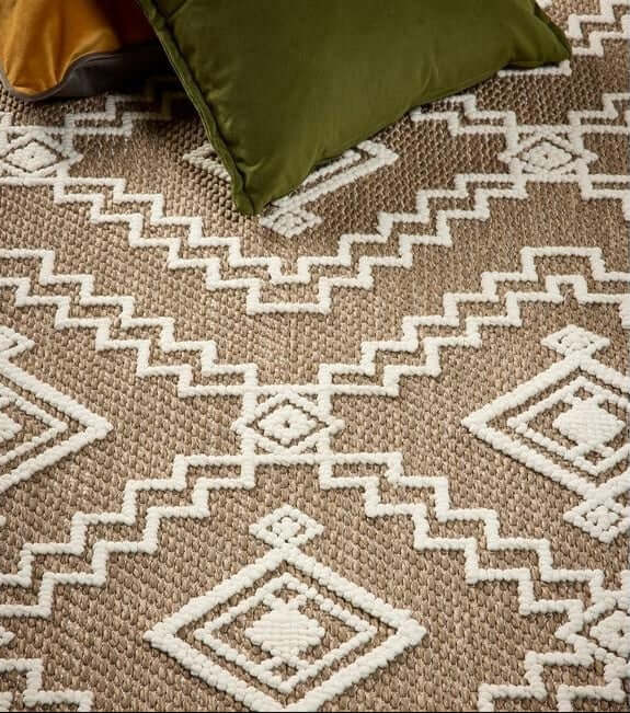 Rustic Rug Diamond Design - Bargainia.com - 5026134639072 - ATLASD_COFFEE_120X170