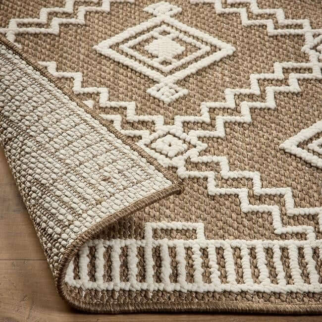 Rustic Rug Diamond Design - Bargainia.com - 5026134639072 - ATLASD_COFFEE_120X170