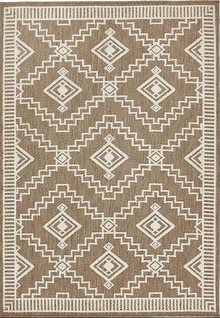 Rustic Rug Diamond Design - Bargainia.com - 5026134639072 - ATLASD_COFFEE_120X170