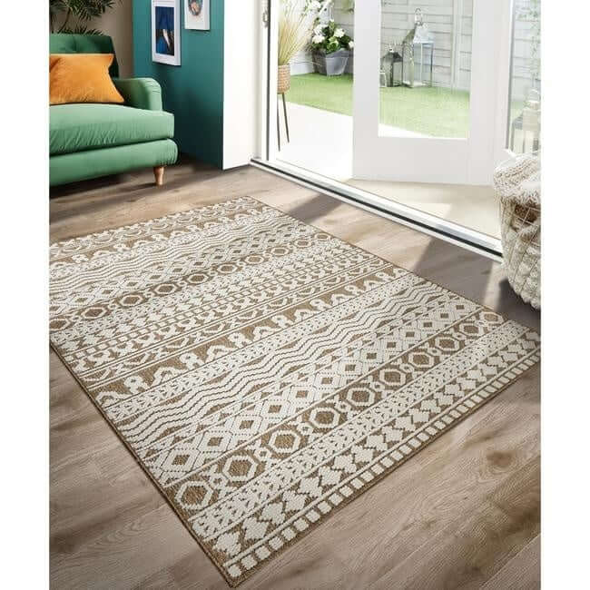Rustic Rug Geometric Design - Bargainia.com - 5026134639133 - ATLASG_COFFEE_120X170