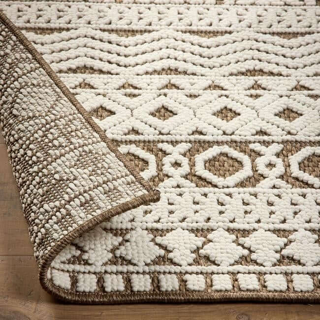 Rustic Rug Geometric Design - Bargainia.com - 5026134639133 - ATLASG_COFFEE_120X170