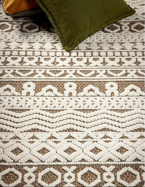 Rustic Rug Geometric Design - Bargainia.com - 5026134639133 - ATLASG_COFFEE_120X170