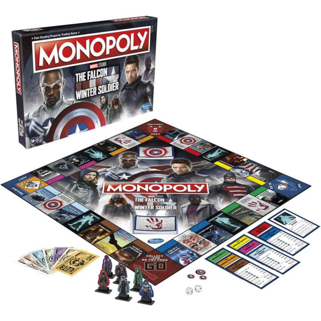 Monopoly Board Game - Marvel Studios The Falcon and the Winter Soldier Edition-5010993990269-Bargainia.com
