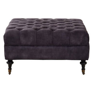Sabrina Grey Velvet Ottoman - Bargainia.com - 5018705965086