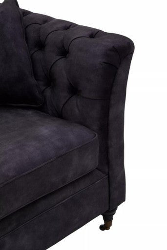 Sabrina Three Seat Grey Velvet Sofa - Bargainia.com - 