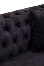 Sabrina Three Seat Grey Velvet Sofa - Bargainia.com - 