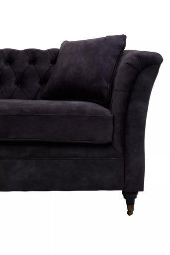 Sabrina Three Seat Grey Velvet Sofa - Bargainia.com - 