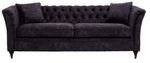 Sabrina Three Seat Grey Velvet Sofa - Bargainia.com - 