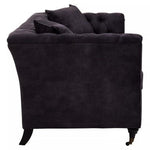 Sabrina Three Seat Grey Velvet Sofa - Bargainia.com - 