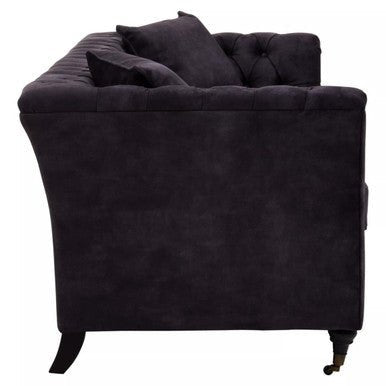 Sabrina Three Seat Grey Velvet Sofa - Bargainia.com - 