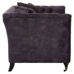 Sabrina Two Seat Grey Velvet Sofa - Bargainia.com - 