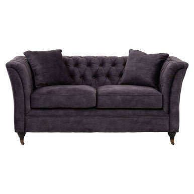 Sabrina Two Seat Grey Velvet Sofa - Bargainia.com - 