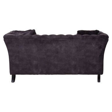 Sabrina Two Seat Grey Velvet Sofa - Bargainia.com - 