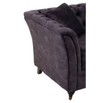Sabrina Two Seat Grey Velvet Sofa - Bargainia.com - 