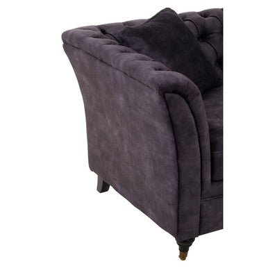 Sabrina Two Seat Grey Velvet Sofa - Bargainia.com - 