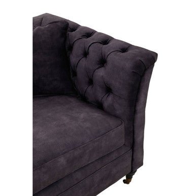 Sabrina Two Seat Grey Velvet Sofa - Bargainia.com - 