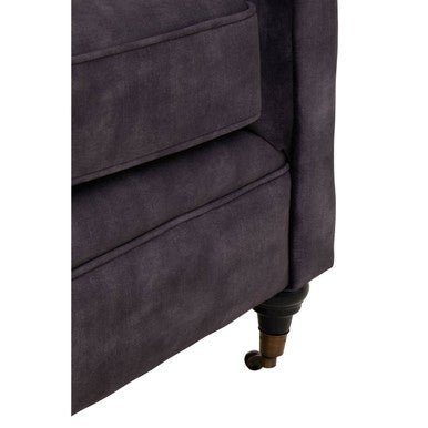 Sabrina Two Seat Grey Velvet Sofa - Bargainia.com - 