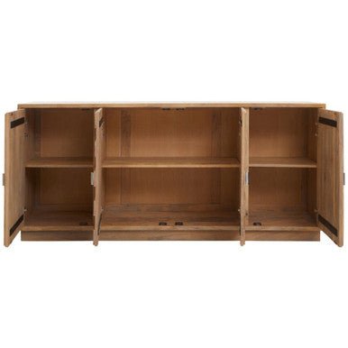 Salem 4 Door Mango Wood Sideboard - Bargainia.com - 5018705983547