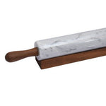 Salerno White Marble Rolling Pin With Wooden Handles - Bargainia.com - 5018705699868