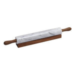 Salerno White Marble Rolling Pin With Wooden Handles - Bargainia.com - 5018705699868