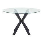 Salford Round Dining Table With Black Metal Legs - Bargainia.com - 5018705947419