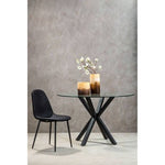 Salford Round Dining Table With Black Metal Legs - Bargainia.com - 5018705947419