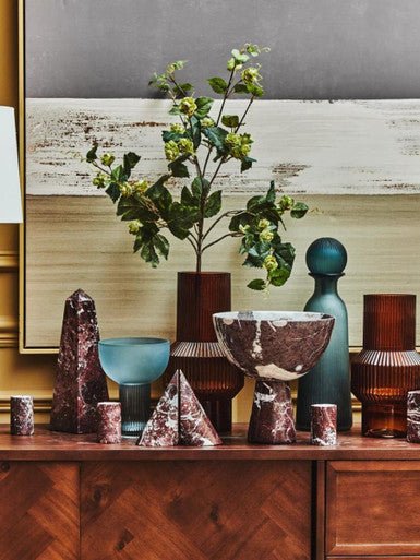 Salmo Set Of Two Red Marble Bookends - Bargainia.com - 5018705995762