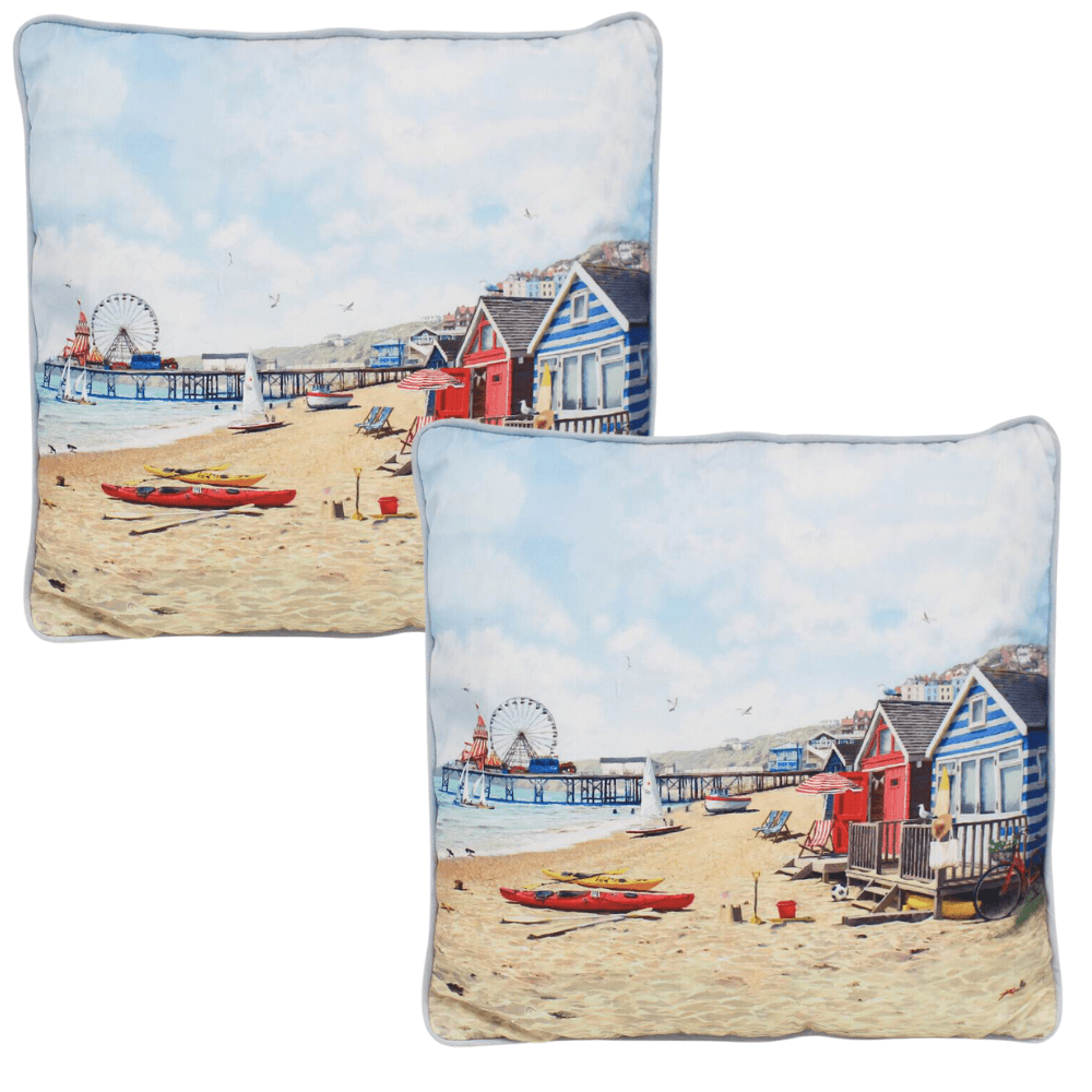 Sandy Bay Filled Decorative Throw Scatter Cushion - 43 x 43cm Cushions Clearance Pack of 2