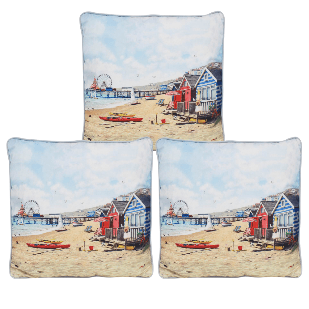 Sandy Bay Filled Decorative Throw Scatter Cushion - 43 x 43cm Cushions Clearance Pack of 3