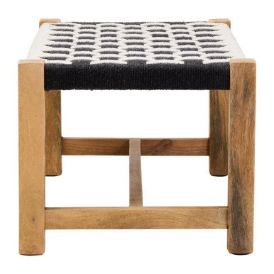 Satna Black And White Jute Bench - Bargainia.com - 5063227013647