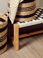 Satna Black And White Jute Bench - Bargainia.com - 5063227013647