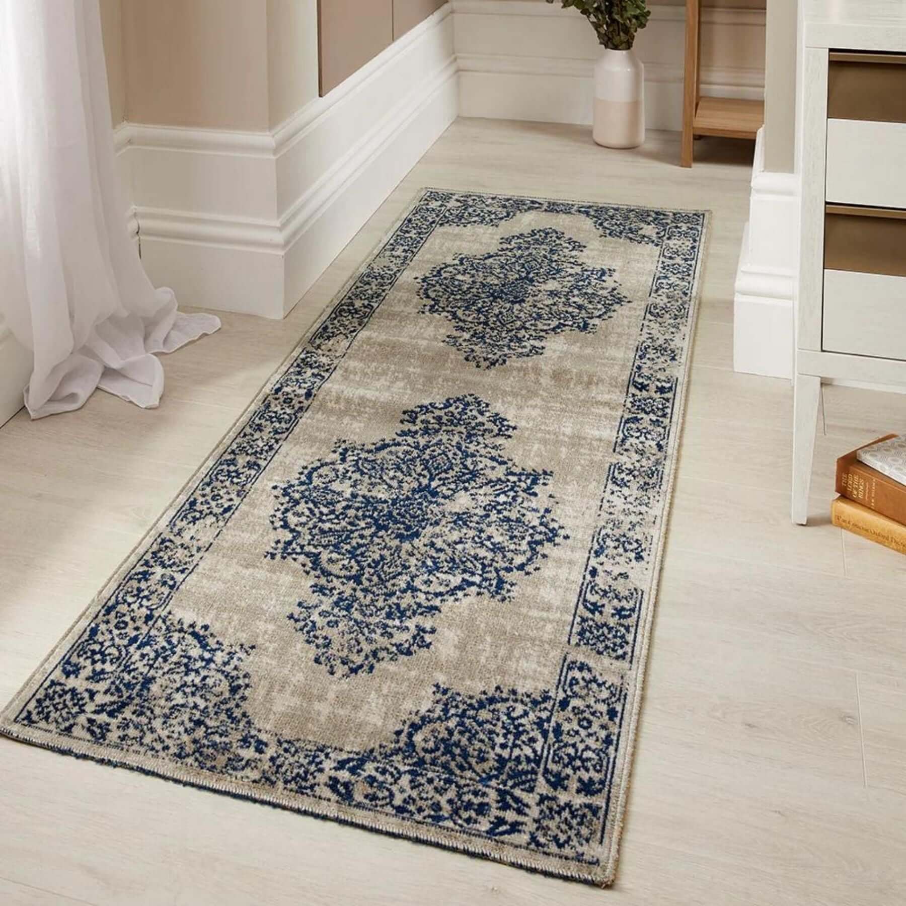 Saville Grey/Blue Vintage Rug - Bargainia.com - 5026134544598 - SAVILE_GREYXX_080X150