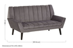 Savina 2 Seat Grey Sofa - Bargainia.com - 