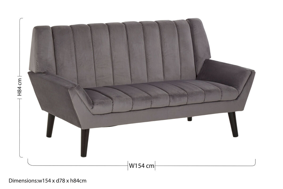 Savina 2 Seat Grey Sofa - Bargainia.com - 