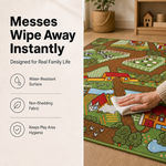 Farm Play Mat Nursery Play Room Non Slip Rug