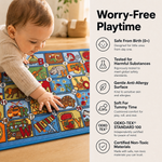 Tapis de jeu antidérapant pour chambre d'enfant, motif alphabet