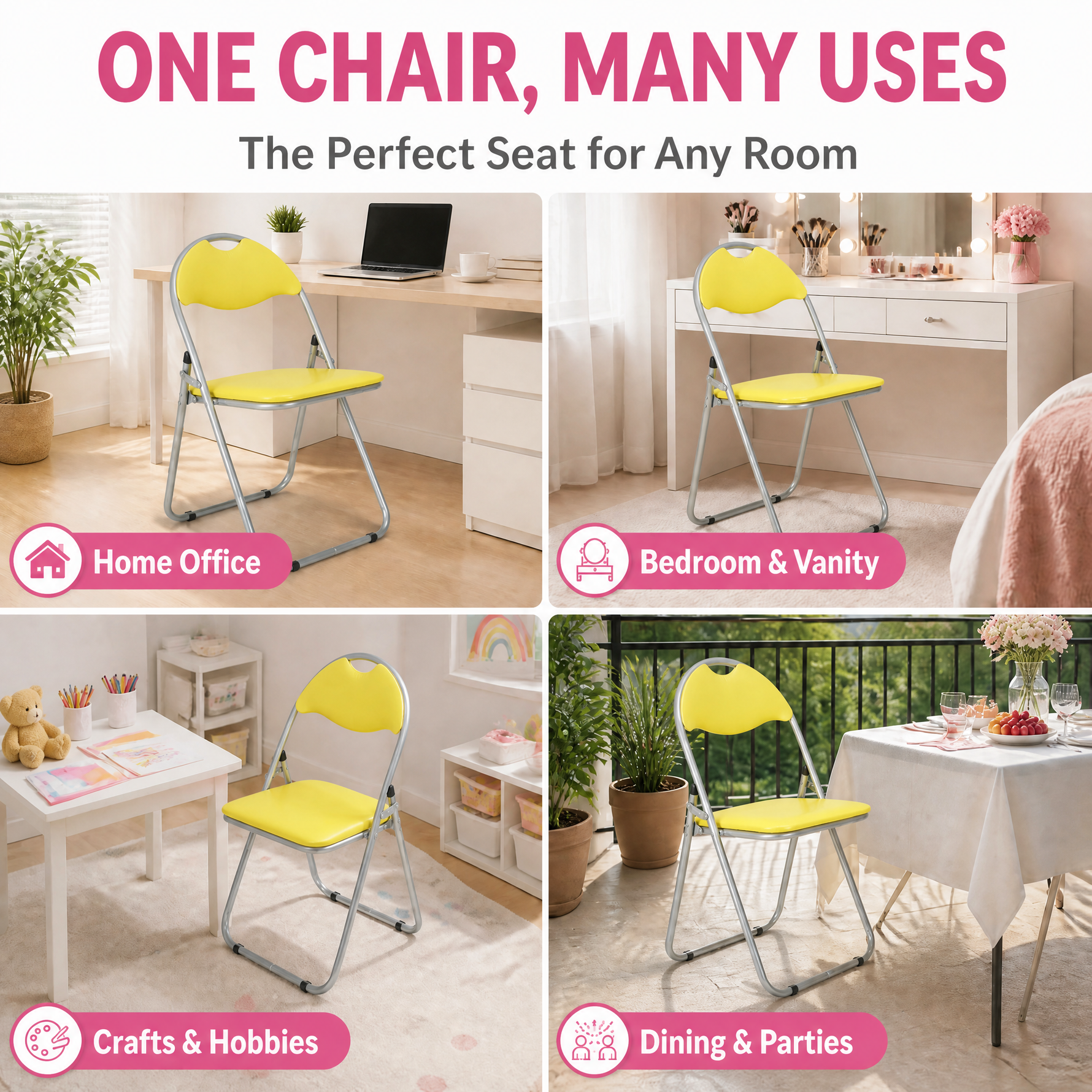 Candy Folding Chair - Yellow