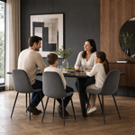 Ron Dining Chair - Grey Velvet