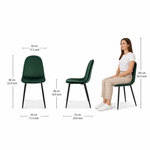 Ron Dining Chair - Emerald Green Velvet