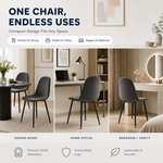 Ron Dining Chair - Grey Velvet