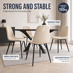 Ron Dining Chair - Ivory White Velvet