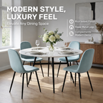 Ron Dining Chair - Velvet Blue