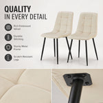 Zurich Dining Chair - Embossed Ivory White Velvet