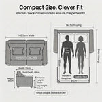 Ramy Single Sofa Bed | Grey Corduroy Fold Out Couch Bed with Memory Foam Mattress | Compact 2 Seater | Small Spaces