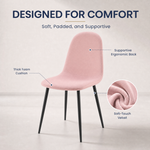 Ron Dining Chair - Velvet Pink
