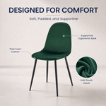 Ron Dining Chair - Emerald Green Velvet