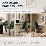 Ron Dining Chair - Emerald Green Velvet