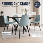 Ron Dining Chair - Velvet Blue