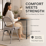 Chaise de bureau pliante en tissu - Gris